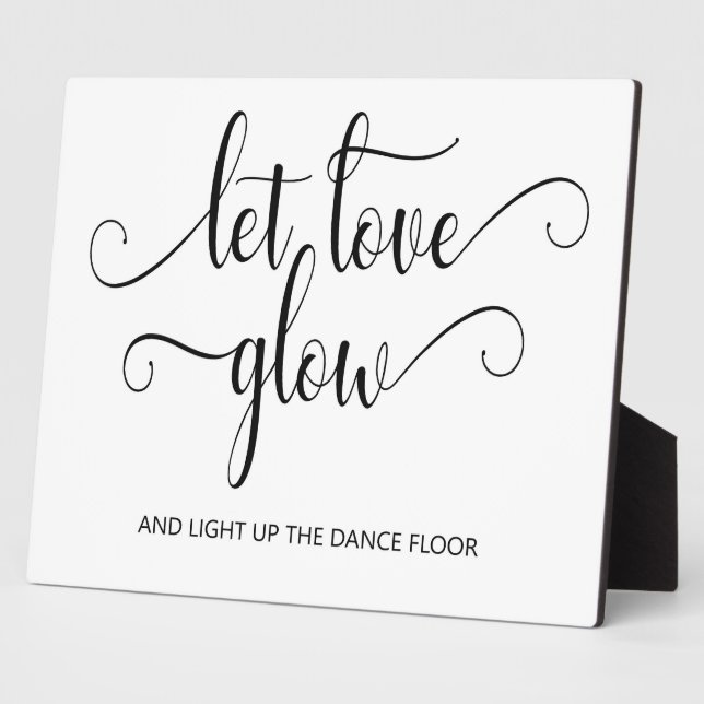 Laisser l'amour mariage brillant signe Plaque Tabl (Côté)