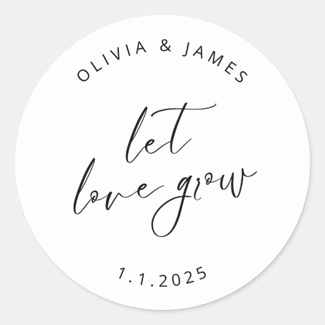 Laisser l'amour pousser des autocollants (Devant)