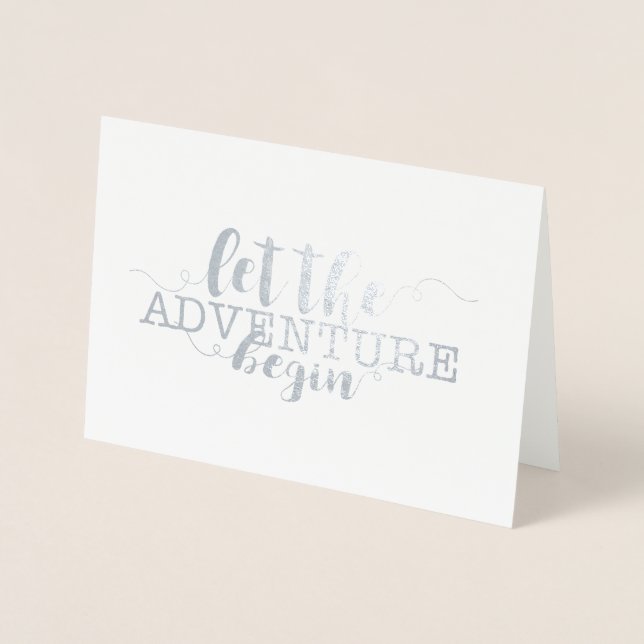 Laisser L'Aventure Commencer Carte Foil (Devant)