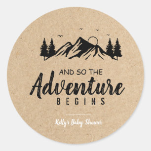 Laisser l'aventure Commencer Faveurs autocollants