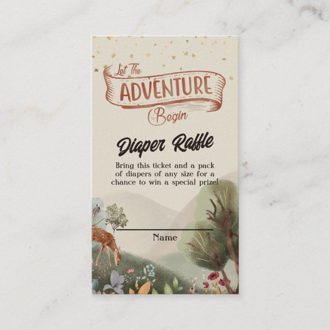 Laisser L'Aventure Commencer Les Tickets De Raffle (Devant)