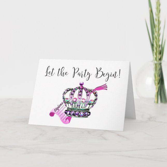 "Laisser le Parti commencer" PRINCESS Invitations  (Devant)