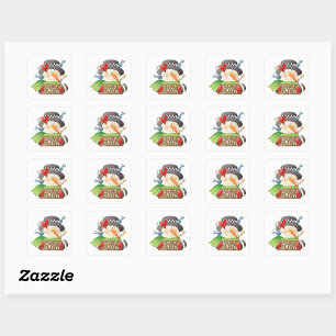 Laisser le Sticker Carré de neige