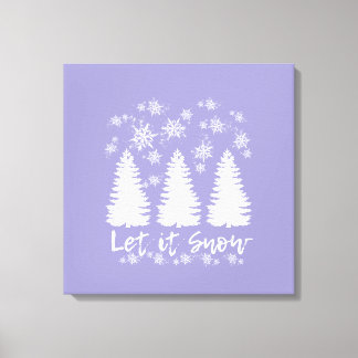 Laisser l'impression de toile étirée à la neige