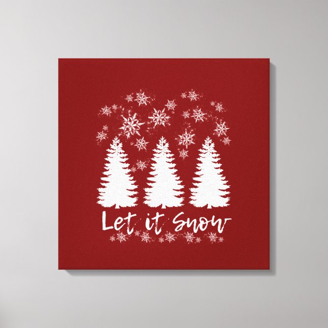 Laisser l'impression de toile étirée à la neige (Recto)