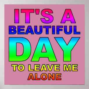 Laisser moi seul drôle affiche signe