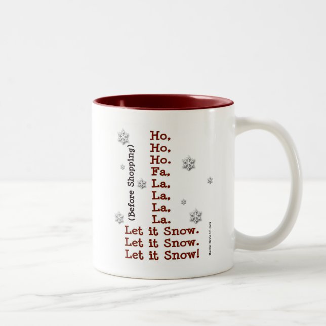 Laisser neiger - Avant et après le shopping - Mug (Droit)