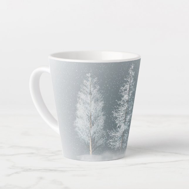 "Laisser neiger" Noël Latte d'hiver Mug (Angle gauche)