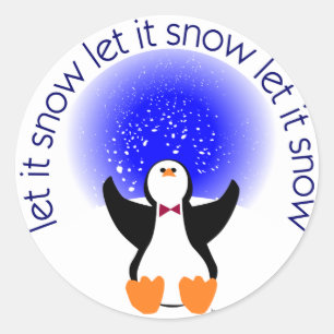 Laisser Pingouin À Neige Sticker