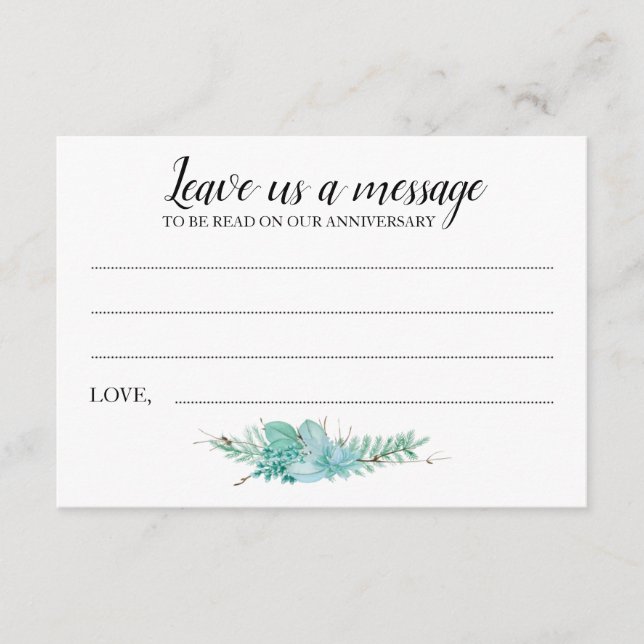 Laisser Un Message Botanique Verdure Conseil Maria (Devant)