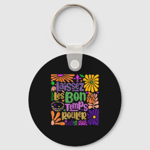 Laissez Bon Temps Rouler New Orleans Boho Mardi Gr Keychain