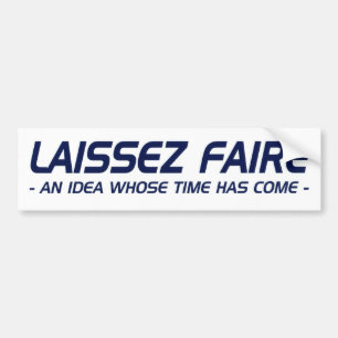 Laissez Faire Bumpersticker - White Bumper Sticker