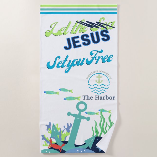 Laissez Jesus Vous Mettre Gratuitement Serviette D (Devant)