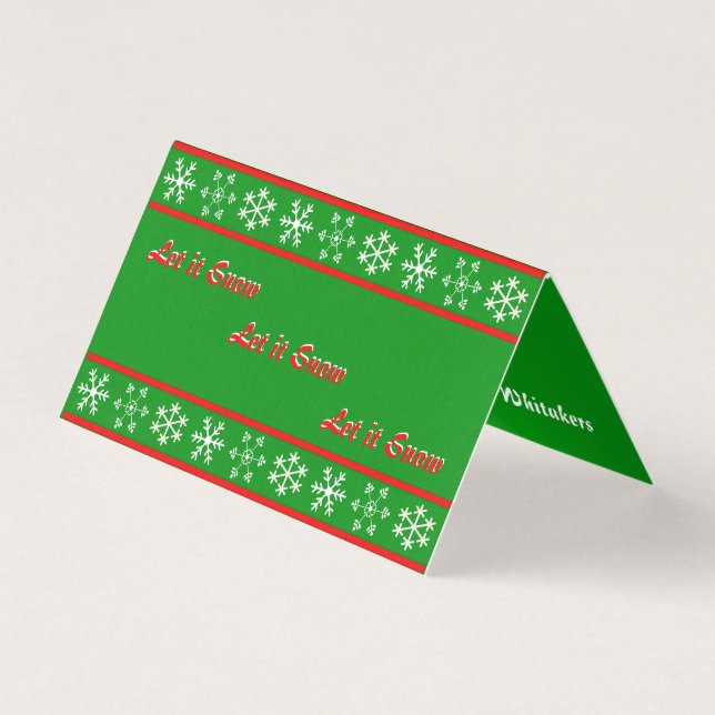 Laissez la carte rouge neige (Front)