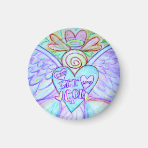 Laissez l'amour laisser Dieu Guardian Angel Magnet