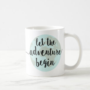Laissez l'aventure commencer la tasse de café