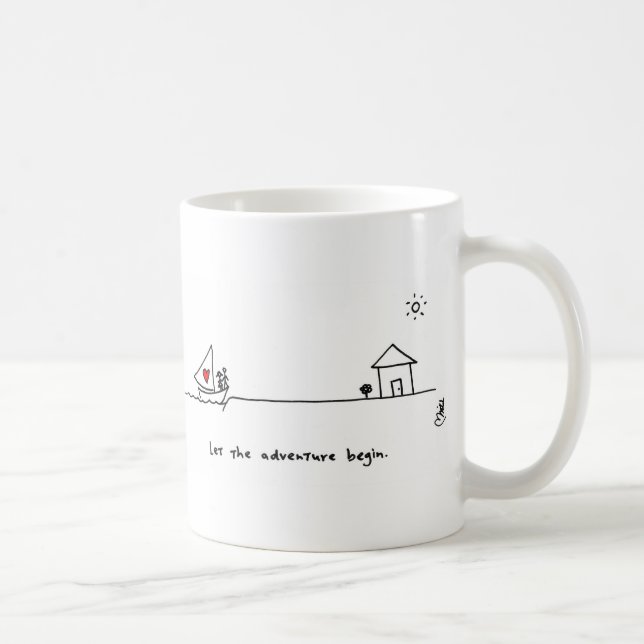 "Laissez l'aventure commencer" la tasse par des (Droite)