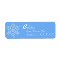 Laissez-le Bleu des neiges Étiquettes de adresse