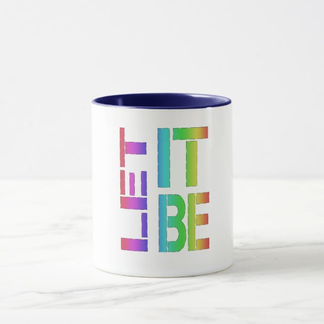 Laissez-le être inspirant lgbtq conception tasse d (Centre)
