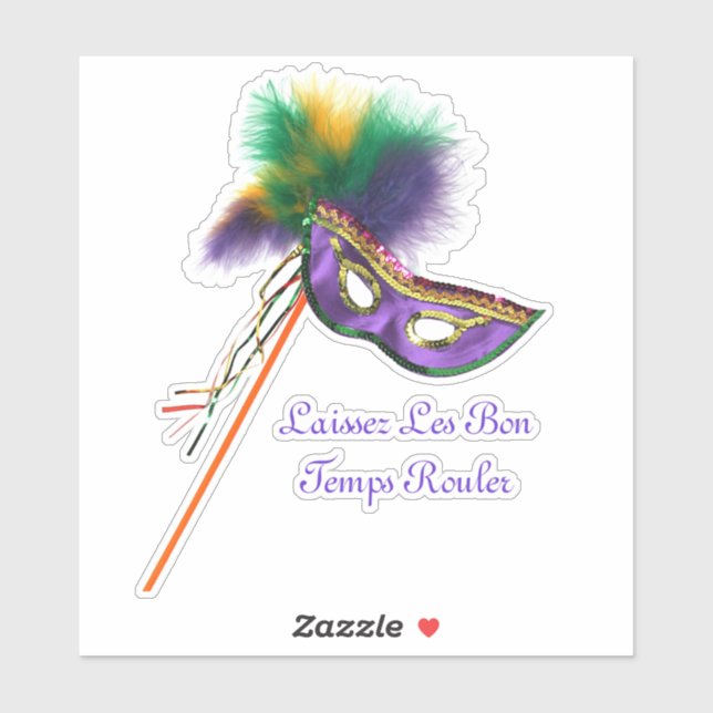 Laissez Les Bon Temps Rouler ! Autocollant (Feuille)