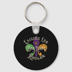 Laissez Les Bon Temps Rouler Mardi Gras 2022 Fleur Keychain