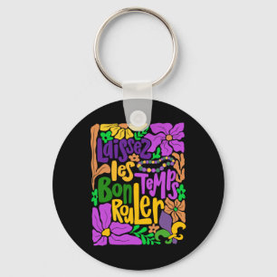 Laissez Les Bon Temps Rouler Mardi Gras Beads Boho Keychain