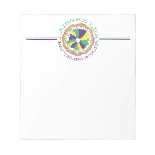 Laissez Les Bon Temps Rouler Mardi Gras King Cake Notepad