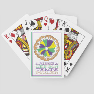 Laissez Les Bon Temps Rouler Mardi Gras King Cake Playing Cards