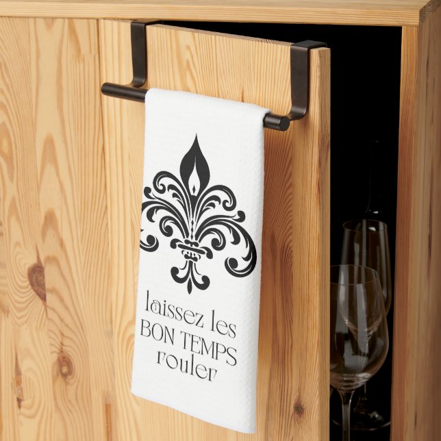 Laissez Les Bon Temps Rouler Serviette de cuisine (Pliage en tiers)
