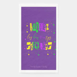 Laissez les bon temps rouler Typography Mardi Gras Napkin