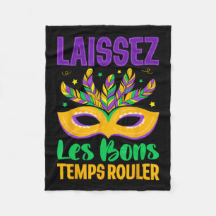 Laissez Les Bons Temps Rouler Mardi Gras Parade Ca Fleece Blanket