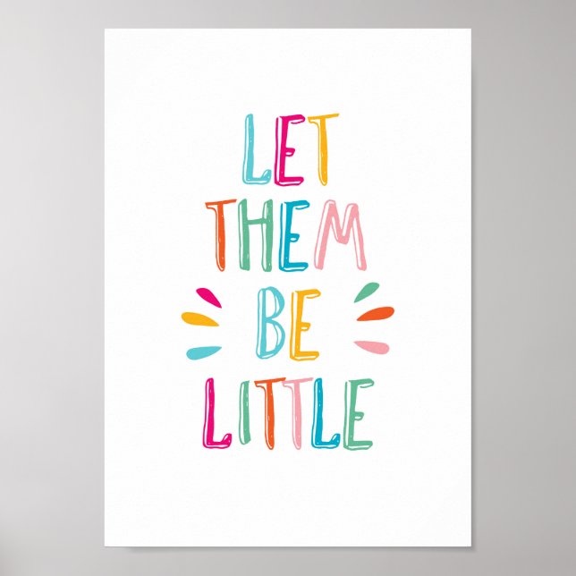 Laissez-les être une petite affiche typographique (Devant)