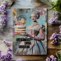 Laissez-les manger du gâteau - Carte d'anniversair