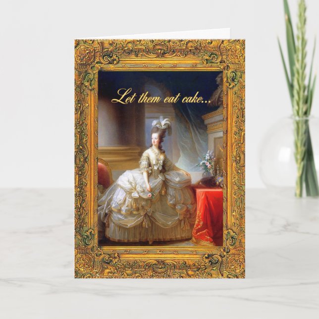 Laissez-les manger le gâteau ! Carte de joyeux (Devant)