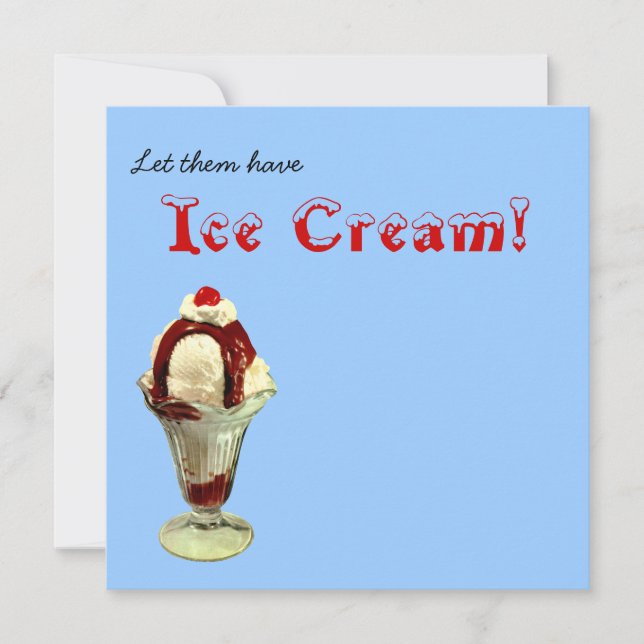 Laissez-les prendre de la glace !  Invitation Sund (Devant)