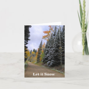 Laissez lui neiger carte de Noël