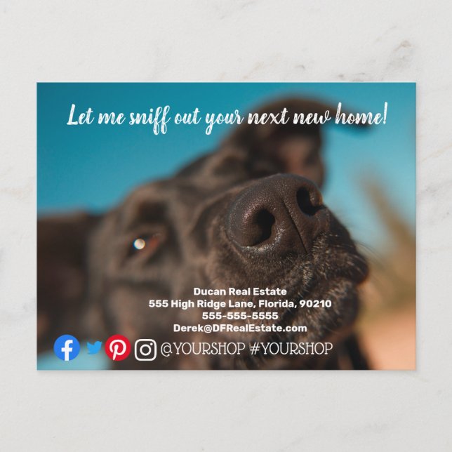 Laissez-moi dénicher une carte postale de marketin (Devant)