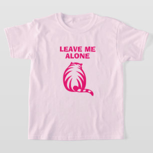 Laissez-moi seul chatte mignonne t-shirt fille ros