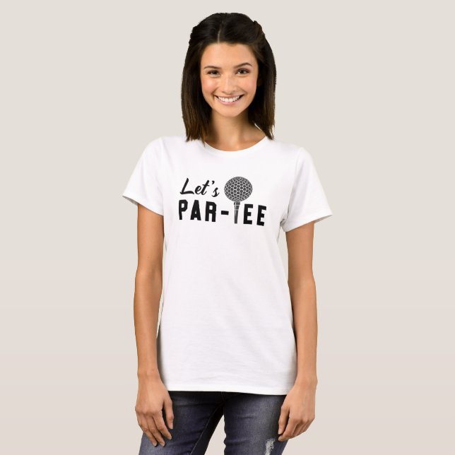 Laissez-nous T-shirt de calembour de Pair-pièce en (Devant entier)