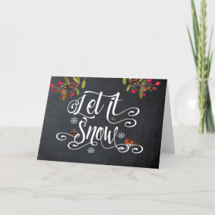 laissez tomber la carte de noël des baies florales