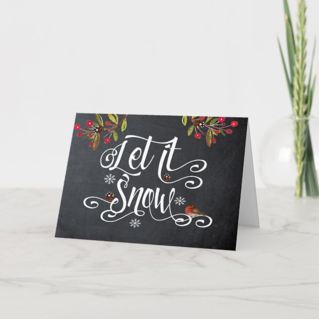 laissez tomber la carte de noël des baies florales (Devant)