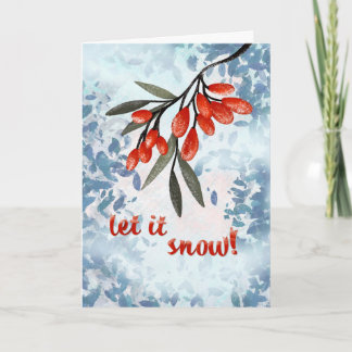 Laissez tomber les baies de neige – Carte fantaisi