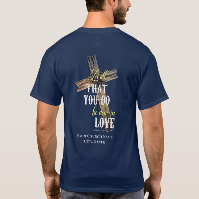Laissez Tout Ce Que Vous Faites, T-shirt Church (Dos)
