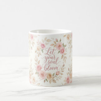 Laissez Votre Âme S'épanouir Mug Floral – Aquarell
