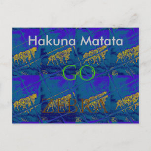 Laissons Go Hakuna Matata Zebra Carte Carrelage Bl