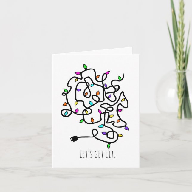 Laissons la carte de Noël allumée. (Devant)