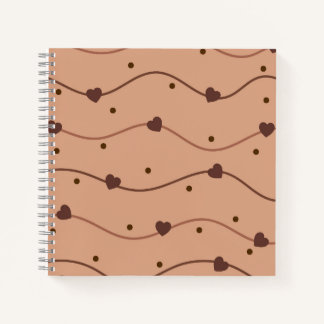 Lait Coeur Chocolat Chips Journal Motif