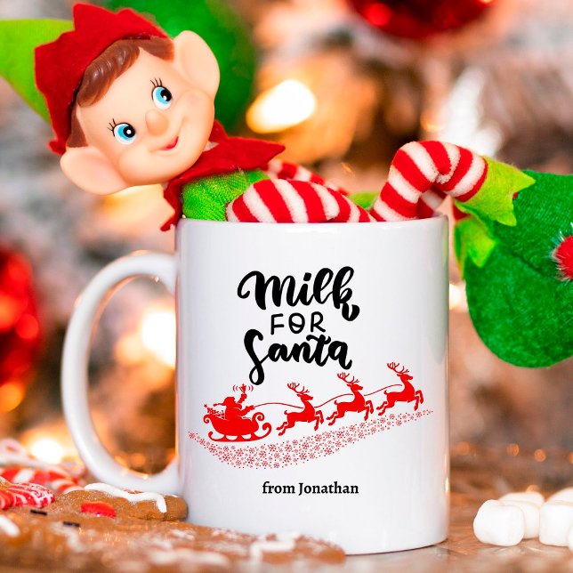 Lait mignon Pour Père Noël Mug Cadeau De Noël (Créateur téléchargé)