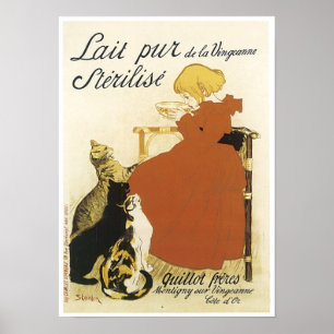 Lait pur de la Vingeanne Sterilise Ad - Child with Poster