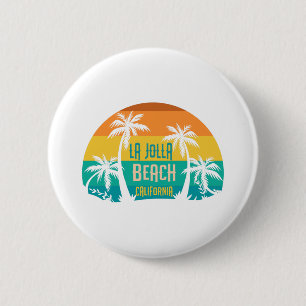LaJolla Beach Retro 2 Inch Round Button